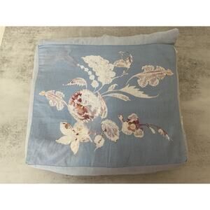 Global Caravan Goa Blue Flora 3 Piece Full/ Queen Duvet & 2 Sham Set